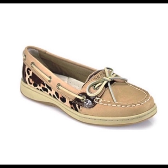 Sperry Shoes - Angelfish Leopard Jacquard Slip On Boat shoe
